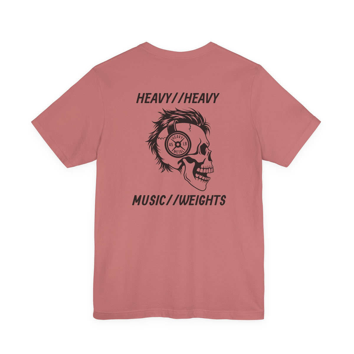 HEAVY MUSIC//HEAVY WEIGHTS back logo T-shirt by Heavy//Heavy.