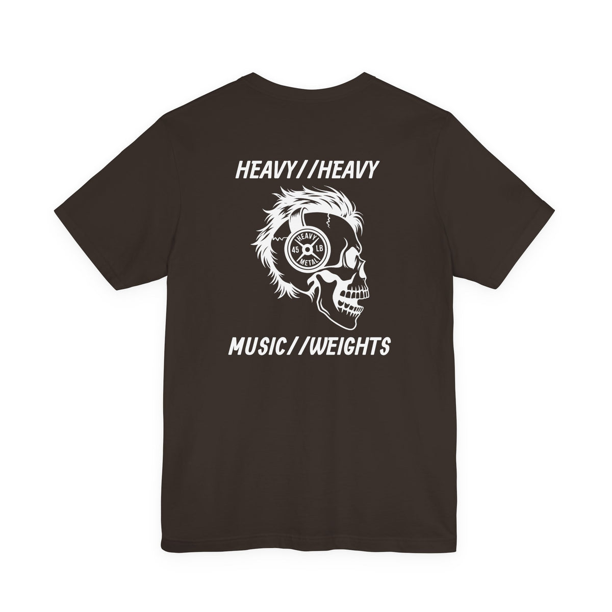 HEAVY MUSIC//HEAVY WEIGHTS back logo T-shirt by Heavy//Heavy.