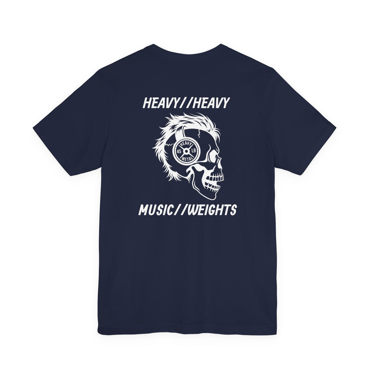 HEAVY MUSIC//HEAVY WEIGHTS back logo T-shirt by Heavy//Heavy.