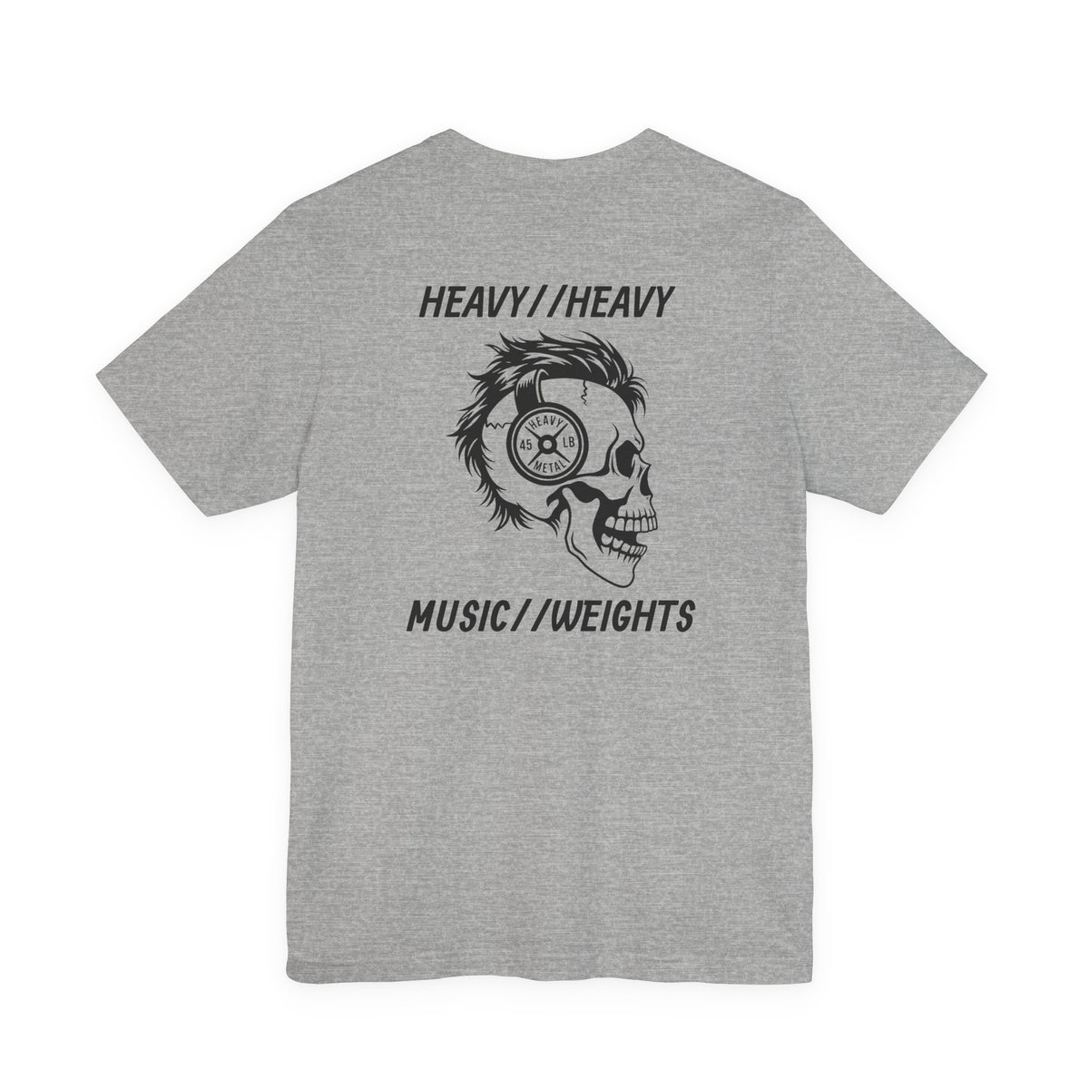 HEAVY MUSIC//HEAVY WEIGHTS back logo T-shirt by Heavy//Heavy.