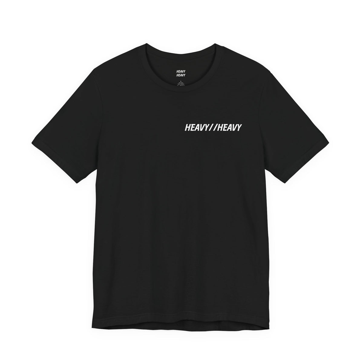 HEAVY MUSIC//HEAVY WEIGHTS back logo T-shirt by Heavy//Heavy.