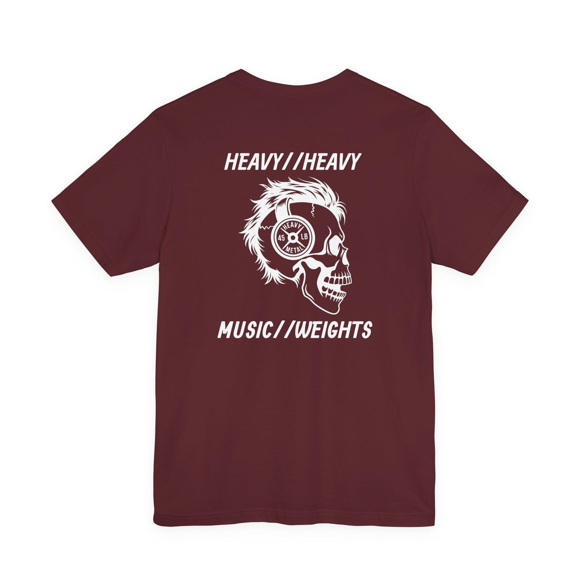 HEAVY MUSIC//HEAVY WEIGHTS back logo T-shirt by Heavy//Heavy.
