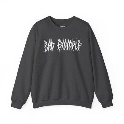 BAD EXAMPLE. deathcore Sweatshirt — Moody Graphic Pullover