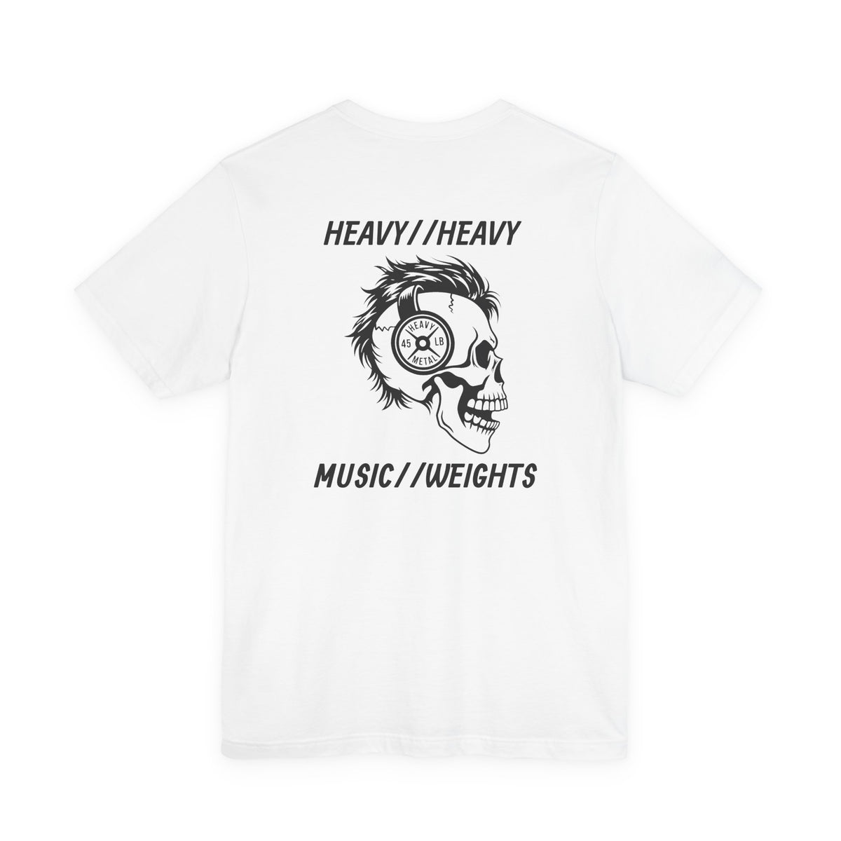 HEAVY MUSIC//HEAVY WEIGHTS back logo T-shirt by Heavy//Heavy.
