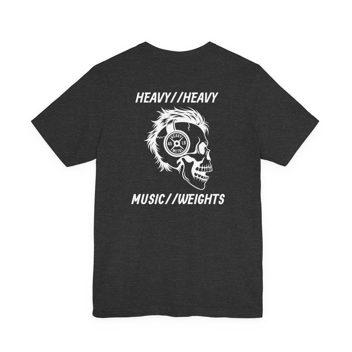 HEAVY MUSIC//HEAVY WEIGHTS back logo T-shirt by Heavy//Heavy.